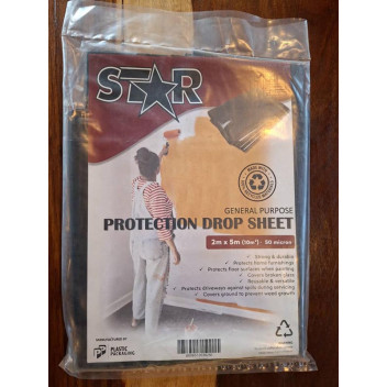 PLASTIC PACKAGING SHEET DROP PCW 2M X 5M X 50MIC