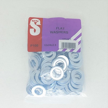 GALVANIZED FLAT WASHER 12MM 100PER PACK