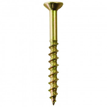 SAFETOP YELLOW ZINC PLATED CHIPBOARD SCREW 4.0X70MM 100PIECE