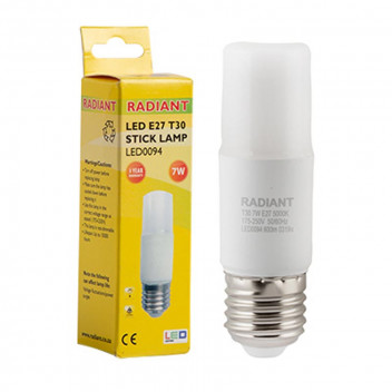 EUROLUX STICK LED BULB E27 7W 240V DAYLIGHT