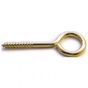 SCREW  EYE  BRASS PLATED  NO8  4PP  SAFETOP