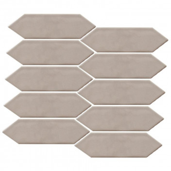 GLOBAL STONE MOSAIC PORCELAIN SPEARHEADLATTE 300X200MM