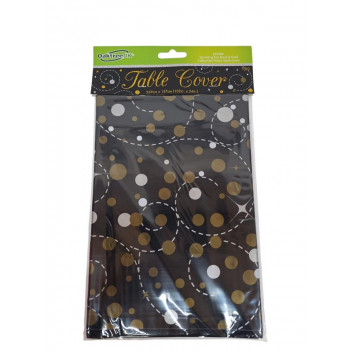 TABLECLOTH PARTY 635708   PLASTIC  SPARKLING FIZZ ROSE GOLD   300X1