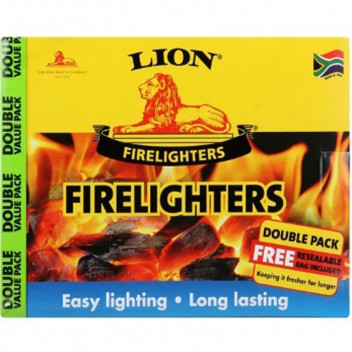 LION DOUBLE VALUE FIRELIGHTERS 24 PIECE
