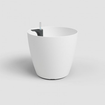 ARTEVASI SAN REMO MATTE WHITE PLASTIC POT 36CM