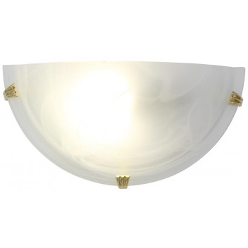 EUROLUX WALL LIGHT ALABASTER POLISHED BRASS 300MM