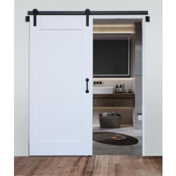 ALPINE WHITE 2 SIDES BARN DOOR INCLUDING TRACK, ACC AND HANDLES 2050X930MM