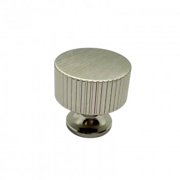 ROCO SATIN CHROME FLUTED KNOB 28MM
