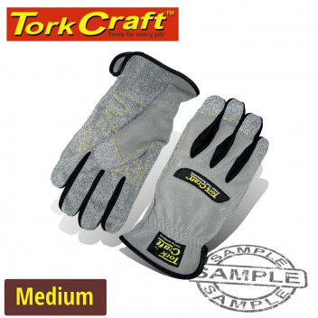 TORK CRAFT MECHANICS GLOVE MEDIUM BLACK SYNTHETIC LEATHER PALM SPANDEX