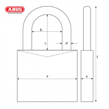 ABUS BLISTER MARINE YELLOW BRASS PADLOCK 30MM