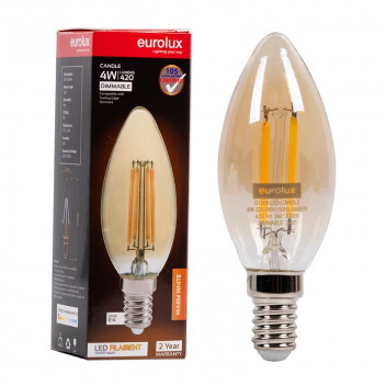 EUROLUX LED FILAMENT MAXI BULB B22 4W 3000K