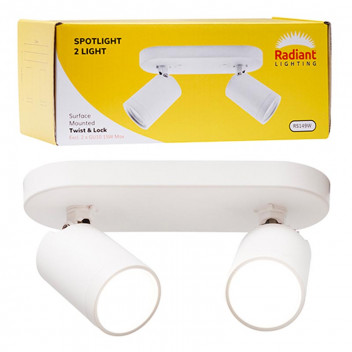 EUROLUX WHITE TILT SPOTLIGHT 80MM