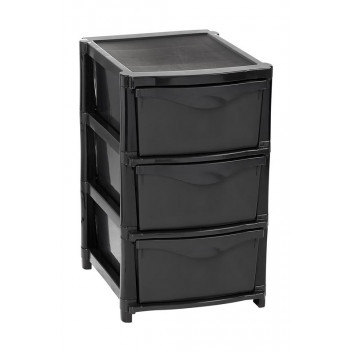 BLACK CHEST 3 DRAWER