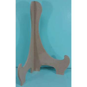 LARGE WOOD TRIANGLE PLATE STAND