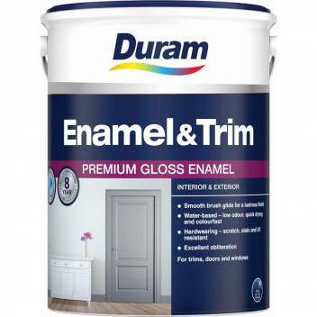 BASEPAINT ENAMEL & TRIM  PASTEL WATERBASED 5L DURAM