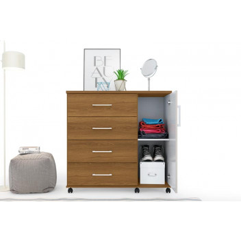 FREIJO 4 DRAWERS AND 1 DOOR BELLE CHEST