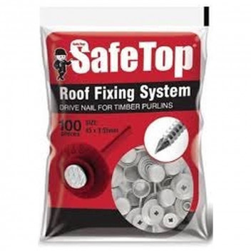 GREY CAP ROOF NAIL WASHER 65MM 100PER PACK