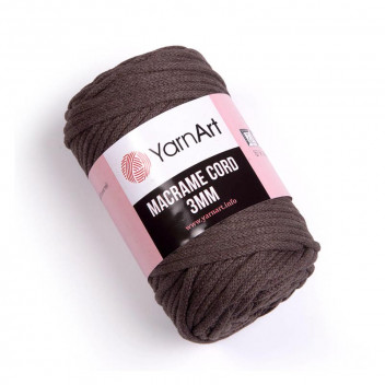 YARNART MACRAME CORD DARK BROWN 3MM
