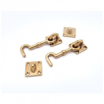 BOLTFIX CABIN HOOK HARD BRASS PLATED 100MM