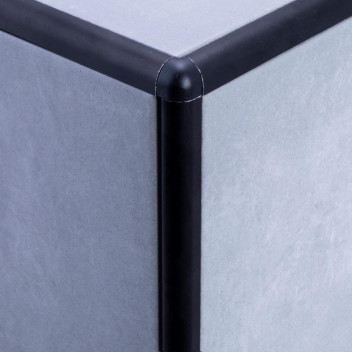 CHARCOAL BLACK QUADRANT EDGE TRIM DECOR   12MM X 2.5M
