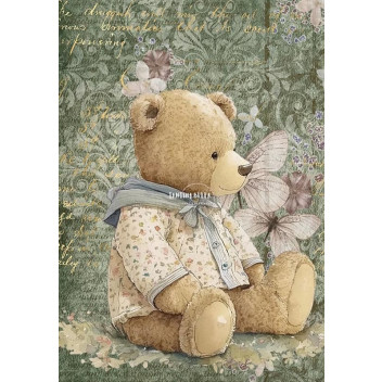 DECOUPAGE TEDDY BUTTERFLY DREAMS A3