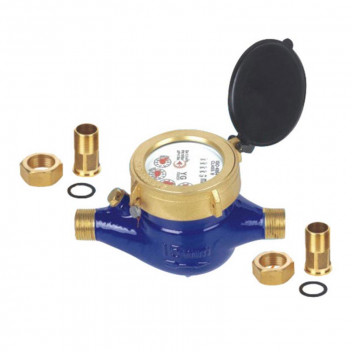 PRECISION WATER METER WITHOUT TAIL PIECE BRASS 20MM