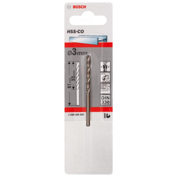 BOSCH HSS-COBALT 3 MM ï¿½61 MM DRILL BIT