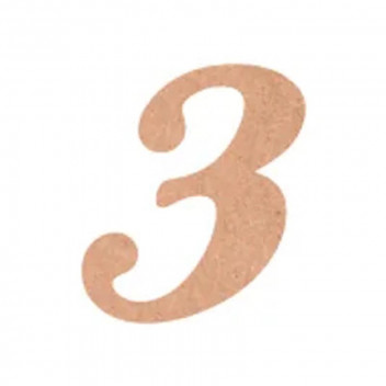 FLAMENCO 3 WOODEN NUMBER 10CM