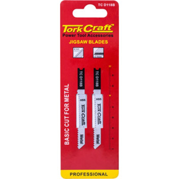 TORK CRAFT U-SHANK JIGSAW BLADE METAL 12TPI 2MM 2PC