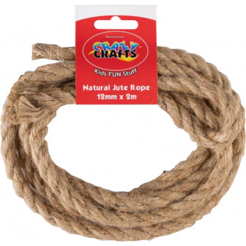 NATURAL CRAFT ROPE JUTE 12MMX2M