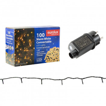 EUROLUX WARM WHITE 100 CONNECTABLE LED STRING LIGHT 10M