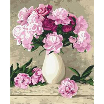 PAINT  BY NUMBERS  BS069 DELICATE PEONIES