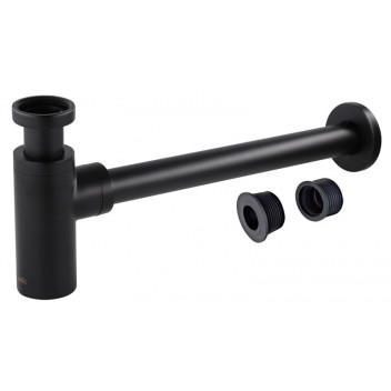 BREVIK BOTTLE TRAP BASIN ROUND BLACK 32MM