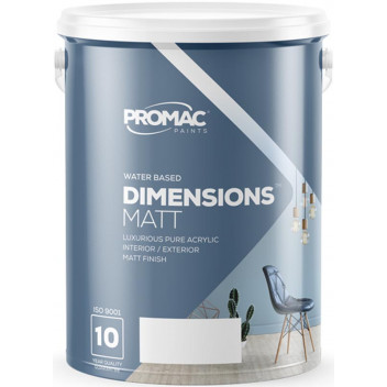 PROMAC MATT WHITE DIMENSIONS PVA PAINT 5L