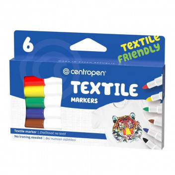 WATERBASE WASHABLE INK TEXTILE PEN MARKERS 6PIECE