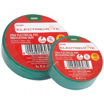 ELECTRICMATE INSULATION TAPE GREEN 20M