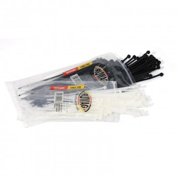RUGWAG WHITE CABLE TIES 4.9X197MM 100PER PACK