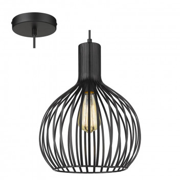 EUROLUX 1XE27 BLACK GRID PENDANT LIGHT