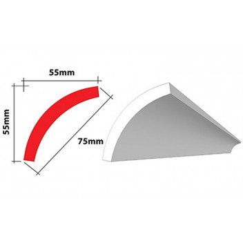 CORNICE 55MM X 55MM X 75MM 2M (BR13)