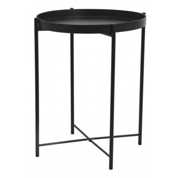 BLACK METAL TABLE 38X50CM