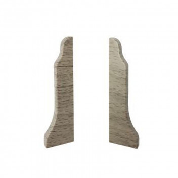 END CAP LEFT/RIGHT ECONO PVC HIGHVELD GREY 95MM