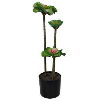 THREE STEM ARTIFICIAL SUCCULENT IN POT