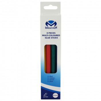 STICK GLUE MULTI COLOUR M117-MCG 12X190MM 8PC MARATHON