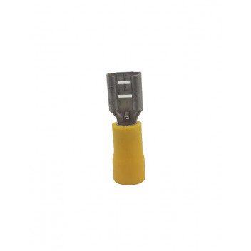 HELLERMANN 3DF YELLOW CABLE LUG 6.35 8PIECE