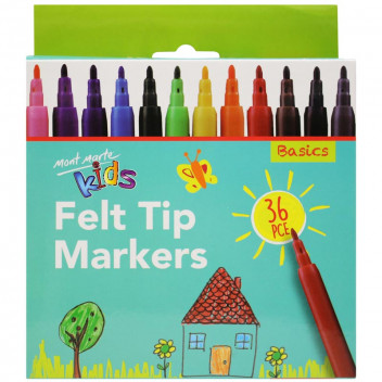 CRAFT FELT TIP MARKER KIDS PEN 36 PIECE