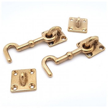 BOLTFIX CABIN HOOK HARD BRASS PLATED 150MM
