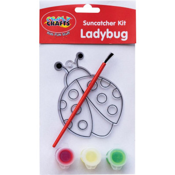 LADYBUG CRAFT SUNCATCHER KIT INCLUDING 6XPAINT AND BRUSHES