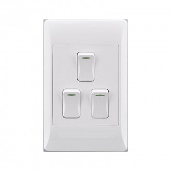 ELECTRICMATE WHITE 3LEVER 1WAY 50X100 SWITCH