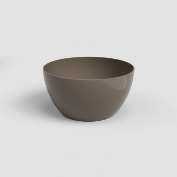 ARTEVASI SAN REMO GLOSSY TAUPE PLASTIC POT 32CM