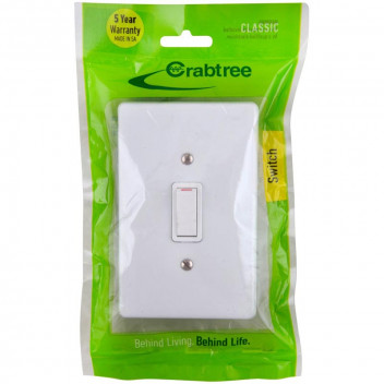 CRABTREE CLASSIC SWITCH 1L 1W 50X100MM